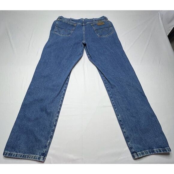 Wrangler 31MGSHD Men's Straight Leg Western Blue Jeans - Size 36x31.5 *READ - Picture 2 of 9